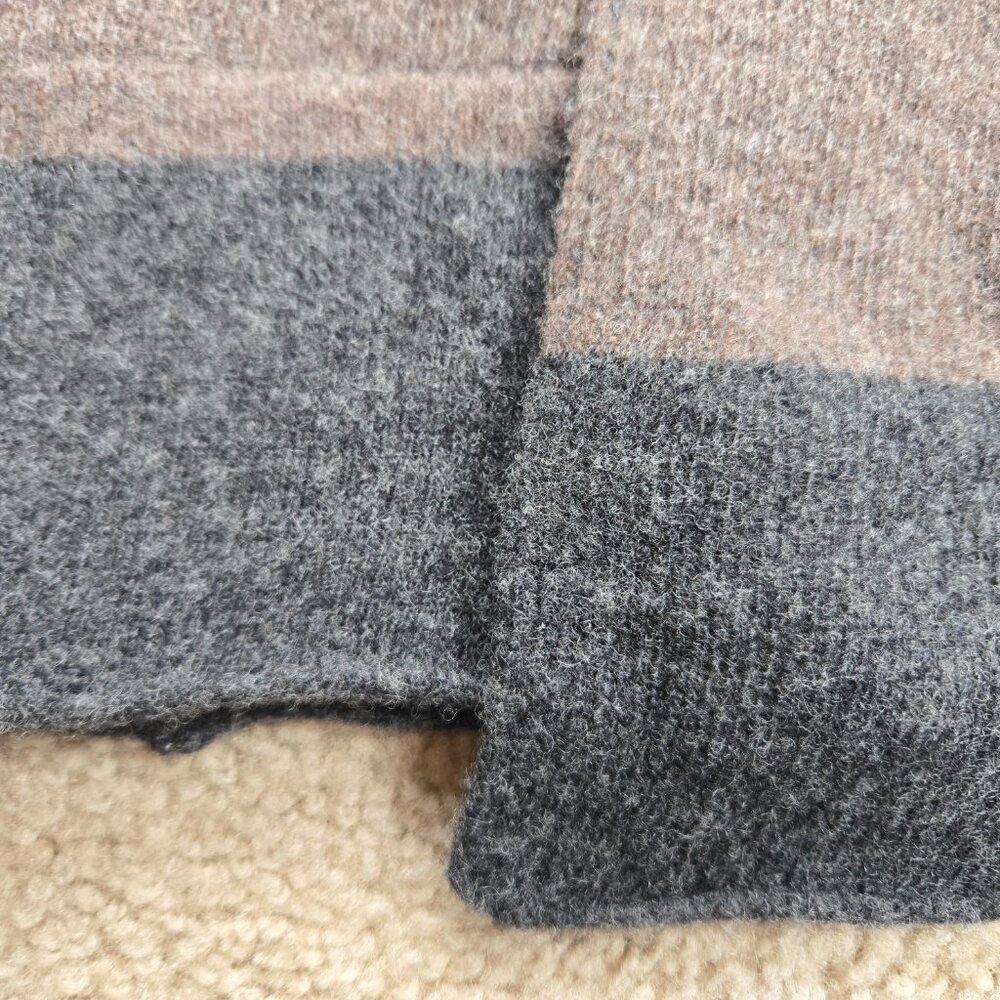 Toad & Co Heartfelt Wool Hoodie XS Grey Brown Green - Picture 3 of 7